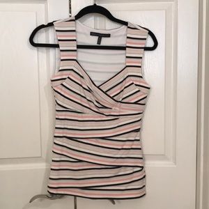 Striped overlapping front top